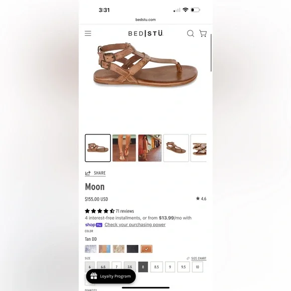 BED|STU Moon Brown Leather Sandals - Picture 2 of 3